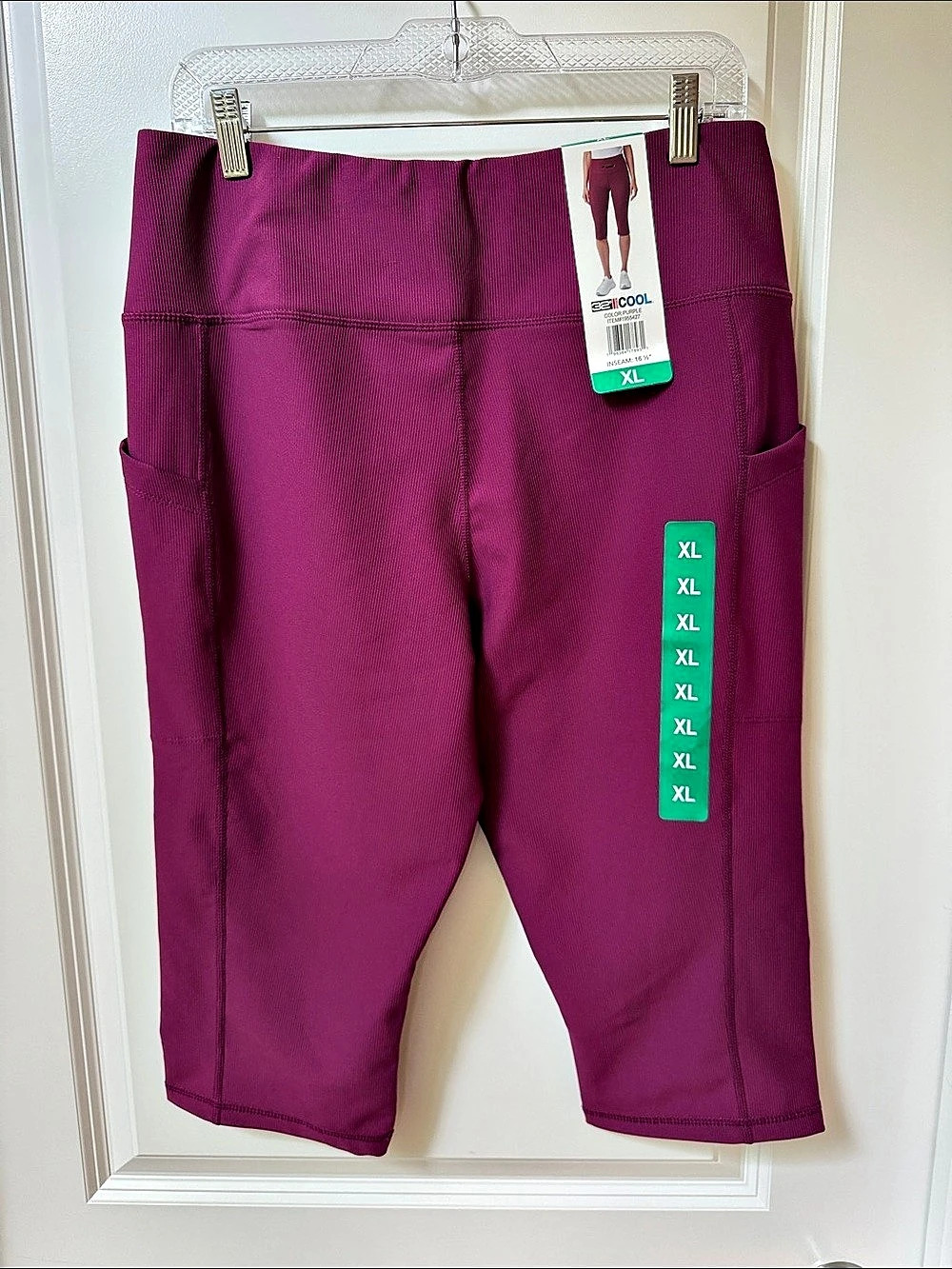 3G COOL Capri Pants Purple XL NWT